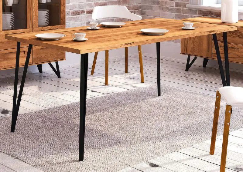 Tavolo da pranzo Masterton 22 | Faggio massello oliato | 90 x 120 cm | Design elegante