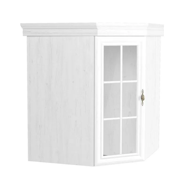 Vetrinetta modulare per cassettiera Sentis 03 | Pino bianco | 97 x 75 x 75 cm | Stile country