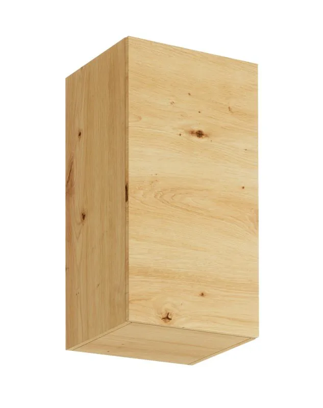 Pensile cucina "Matterhorn" 02, color rovere Artisan, 1 anta, 2 scomparti, design senza maniglie, Sistema "push-to-open", 40 x 31,3 x 72 cm