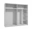Scaffale interno bianco per armadi | 153 x 48 x 41,5 cm | Ideale per ante scorrevoli 220 cm
