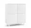 Cassettiera moderna bianca con funzione push-to-open | 4 ante, 8 vani | Zapopan 95 | 112 x 100 x 40 cm | Gambe nere