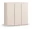 Cassettiera Tacuarembo 20 beige | 3 ante, 6 scomparti, maniglie bianche | Sistema Soft-Close | 90 x 47 x 90 cm