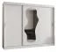 Armadio scorrevole "Lagginhorn" 22 bianco | 2,5 m | 1 anta a specchio | 10 scomparti | 2 barre appendiabiti