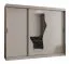 Armadio scorrevole Lagginhorn 24 | Cashmere | 2,5 m larghezza | 1 anta a specchio | 10 scomparti | 2 barre appendiabiti