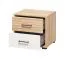 Comodino Irigo 08 | 2 cassetti | Cashmere e rovere Artisan | 44 x 48 x 40 cm | Maniglie nere