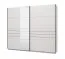 Armadio ad ante scorrevoli "Petrovac" 10, bianco opaco, 2 scomparti, 2 barre appendiabiti, bordi in ABS, 245 x 61 x 217,5 cm