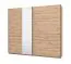 Armadio ad ante scorrevoli "Petrovac" 11, color rovere Artisan, 2 scomparti, 2 barre appendiabiti, bordi in ABS, 245 x 61 x 217,5 cm