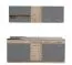 Cucina "Kolubara" 08, grigio rovere / grafite, 3 pensili, 3 cassetti, bordi in ABS, lunghezza 200 cm