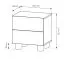 Comodino "Bizerta" 2, color rovere Vicenza, gambe: legno, 2 cassetti, bordi in ABS, funzione "push-to-open", 50 x 38 x 52 cm