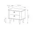 Comodino Bouzid 05 | Rovere Barista | 2 cassetti | Legno massiccio | 57 x 63 x 38 cm