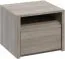 Comodino Selun 22 in rovere tartufo | Design moderno senza maniglie | 45 x 50 x 43 cm