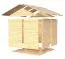Casetta da giardino prefabbricata Landshut 01 incl. pavimento, legno grezzo - spessore 14 mm, SU: 2,10 m², tetto a capanna