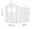 Casetta da giardino prefabbricata Landshut 03 incl. pavimento, legno grezzo - spessore 14 mm, SU: 4,20 m², tetto a capanna