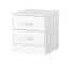 Comodino | Comodino da notte | Comodino | 50 x 50 x 55 cm | Colore: bianco | 2 cassetti | Maniglie in metallo | Nalut 05