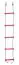 Scala a pioli in corda per bambini | Colore rosa | 5 pioli | Plastica dura | 180 cm