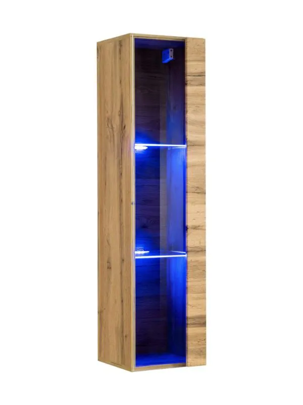 Pensile da soggiorno Fardalen 20 | Rovere Wotan | 120 x 30 x 30 cm | Illuminazione LED integrata