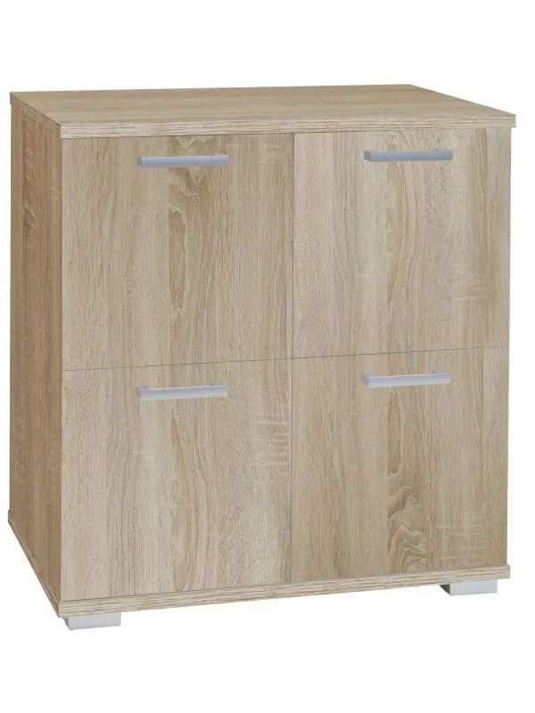Cassettiera Tandil 03 in rovere Sonoma | Design moderno | 87 x 80 x 41 cm | 4 ante capienti