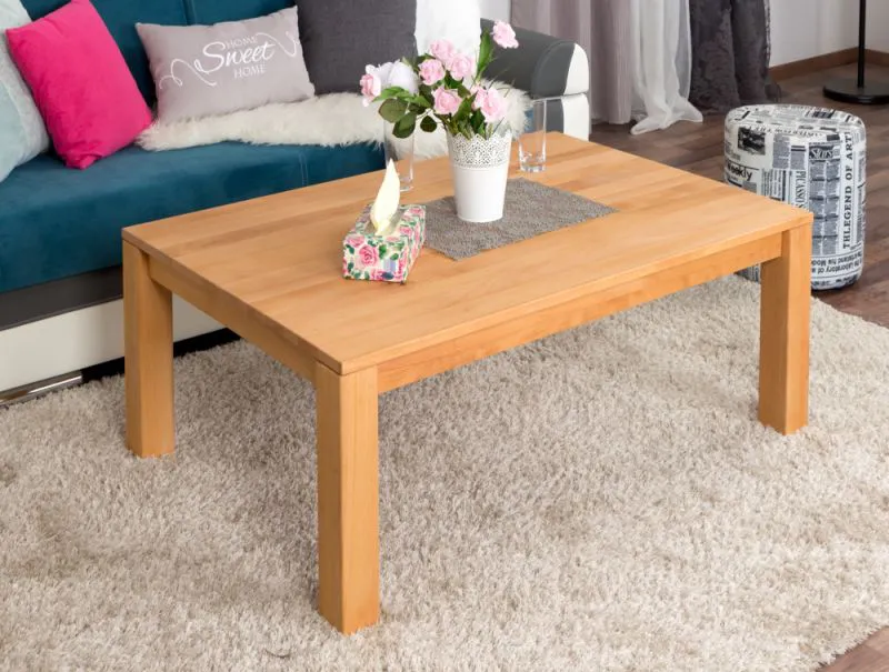 Tavolino "Wooden Nature" 120 | Faggio massello naturale | 120 x 80 x 45 cm | Design moderno