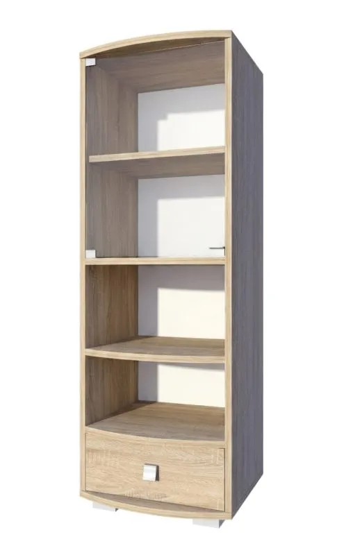 Vetrina Rabaul 12 | Rovere Sonoma | 138 x 49 x 40 cm | Design moderno e robusto