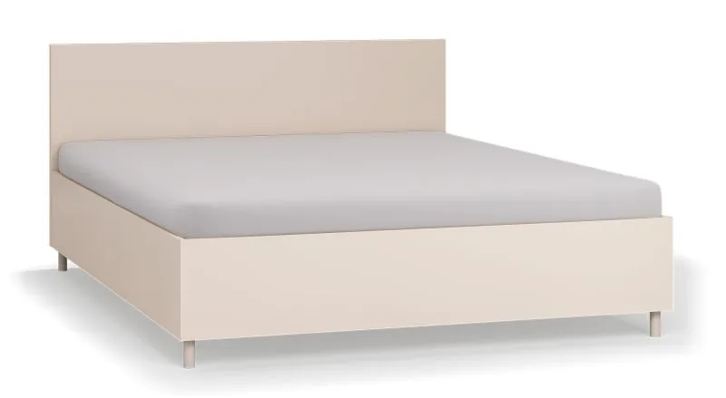 Letto matrimoniale beige 160 x 200 cm con vano contenitore | Rete a doghe sollevabile | Design moderno Tacuarembo 28