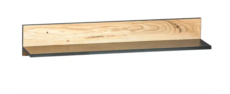 Mensola "Amanto" 9 | Nero e frassino | 15 x 90 x 18 cm | Design moderno e versatile