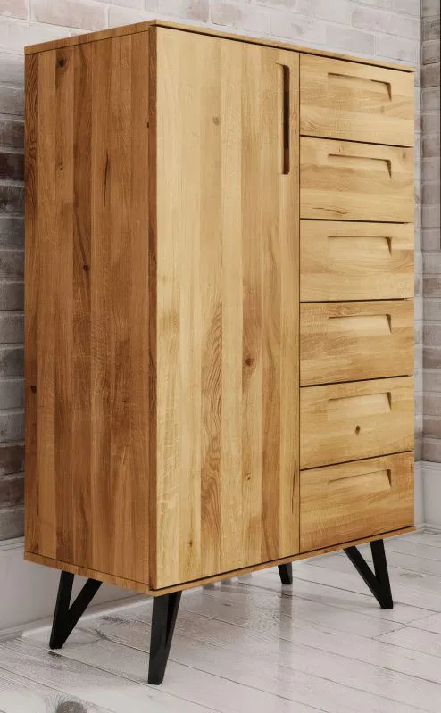 Cassettiera Masterton 14 | Rovere selvatico oliato | 140 x 91 x 45 cm | Design elegante