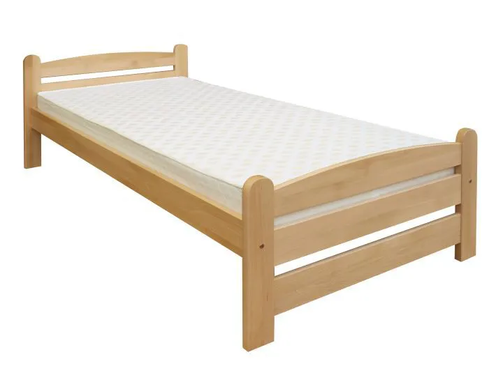 Letto alla francese 118, faggio massello, naturale, incl. rete a doghe - 140 x 200 cm
