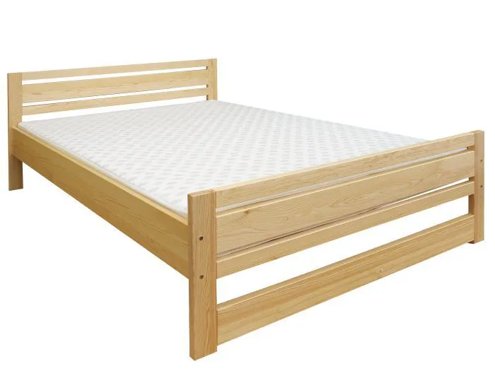 Letto matrimoniale 71, pino massello, naturale, incl. rete a doghe - 160 x 200 cm