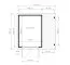 Casetta da giardino "Weilar" 01, con estensione tetto, legno grezzo, porta in legno massiccio, 2,30 x 2,03 m, tetto a due falde
