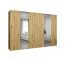 Armadio Korab 101 rovere Artisan | 2 ante a specchio | 4 barre appendiabiti | Sistema Soft-Close | 3 metri