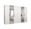 Armadio battente Korab 102 bianco | 2 ante a specchio | Maniglie nere | 4 barre appendiabiti | 3m larghezza | Soft-Close
