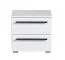 Comodino Banat 11 | Bianco lucido | 2 cassetti | Maniglie in metallo | 42,5 x 44,5 x 33,5 cm