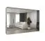 Armadio a battente Korab 157 | Bianco 3 metri | 6 ante specchio | Soft-Close | Maniglie nere