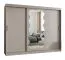 Armadio scorrevole Bernina 24 | Cashmere elegante | 2,5 m | 1 anta specchio | 2 barre appendiabiti | 10 scomparti