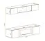 Parete attrezzata "Raudberg" 64, rovere Jackson Hickory, 1 mobile TV con caminetto a bioetanolo, illuminazione a LED incl., 160 x 40 x 150 cm