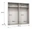 Armadio ad ante battenti "Korab" 202, color noce, maniglie: nere, 4 ante a specchio, 2 scomparti, 2 barre appendiabiti, Sistema "Soft-Close", larghezza: 2 m