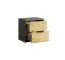 Set 2 comodini Dionysos 02 | Rovere Artisan e grigio grafite | 2 cassetti | Bordi ABS | 45,5 x 44 x 35 cm