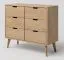 Cassettiera Aurornis 35 in rovere massiccio naturale | 6 cassetti | 84 x 96 x 40 cm | Design moderno | Spazio organizzato
