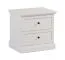 Comodino compatto Torsakala 10 | 2 cassetti funzionali | 51 x 52 x 40 cm | Bianco opalino | Protezione bordi ABS