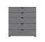 Cameretta moderna Kule 4 pezzi | Grigio grafite | Armadio, cassettiera, 2 comodini | Protezione ABS
