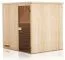 Sauna prefabbricata "Kawir" 68 mm, con tetto con bordino - misure esterne (l x p x h): 194 x 194 x 199 cm