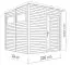 Casetta da giardino Kiel 02 incl. pavimento, finitura naturale - elemento 19 mm casetta da giardino, superficie utile: 5,10 m², tetto piano
