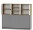 Pensile cameretta Garian 21 | Rovere, bianco lucido e grigio | 79 x 213 x 40 cm