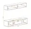 Armadio a muro e cassettiera con camino Hompland 128 | Nero | 150 x 160 x 40 cm | LED