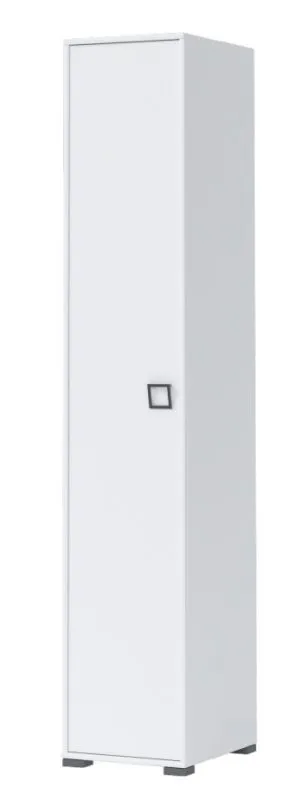 Armadio ad ante battenti / Armadio 16, colore: bianco - Dimensioni: 236 x 44 x 56 cm (A x L x P)