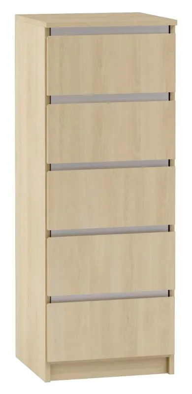 Cassettiera Kiunga 05 | 5 cassetti | Faggio/Bianco | 112 x 42 x 40 cm | Design moderno e praticità