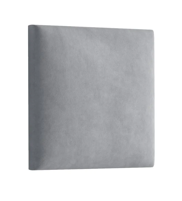 Pannelli imbottiti 30 x 30 cm | Set 10 pezzi | Velluto grigio | Facili da pulire