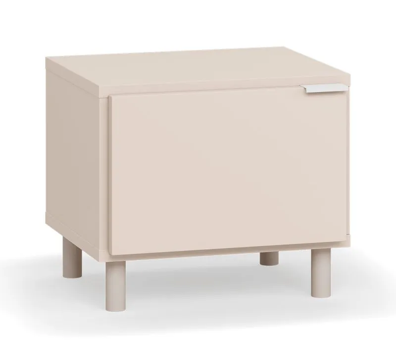 Comodino "Tacuarembo" 33 beige | 2 scomparti | 1 anta battente | Sistema Soft-Close | 45 x 40 x 39 cm