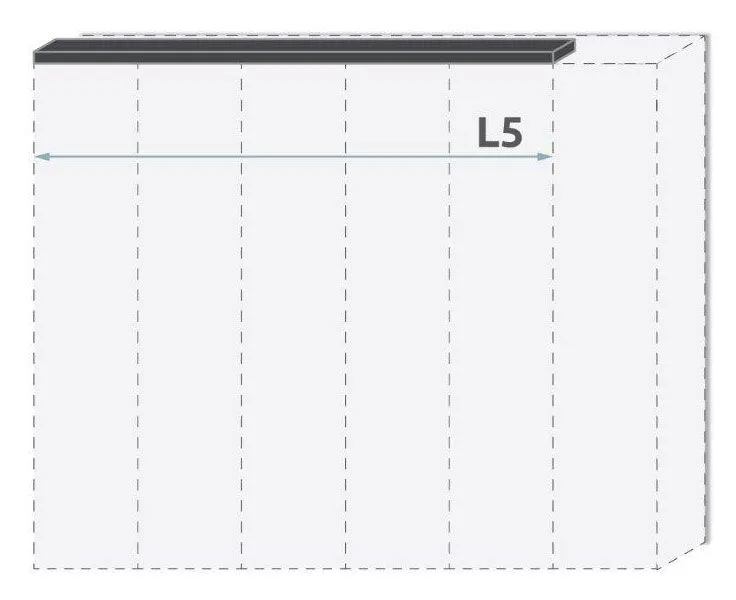Cornice decorativa per armadio battente Faleasiu | Bianco elegante | Larghezza 227 cm | Per moduli aggiuntivi