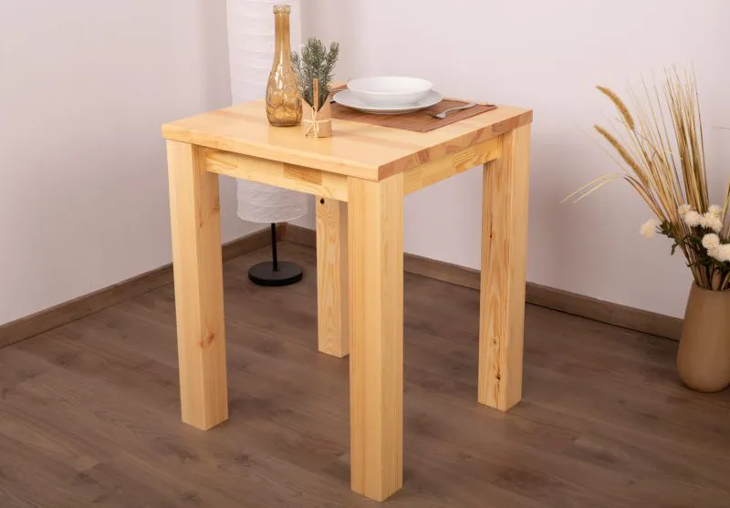 Tavolo rettangolare Turakos 101 | Pino massiccio naturale | 60 x 60 cm | Design moderno